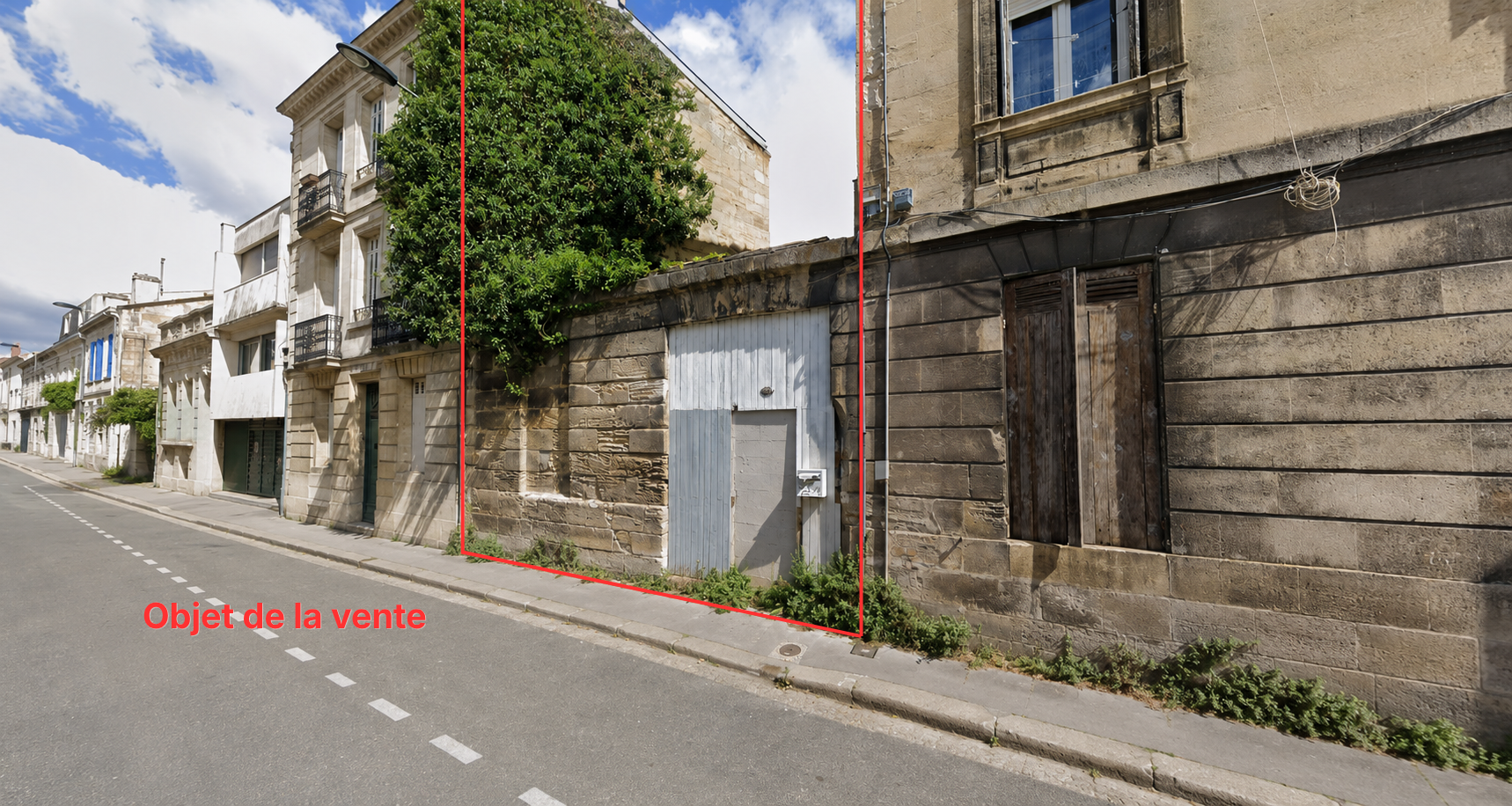 Projet de maison à vendre à Bordeaux Saint-Seurin – parcelle avec potentiel de construction et garage