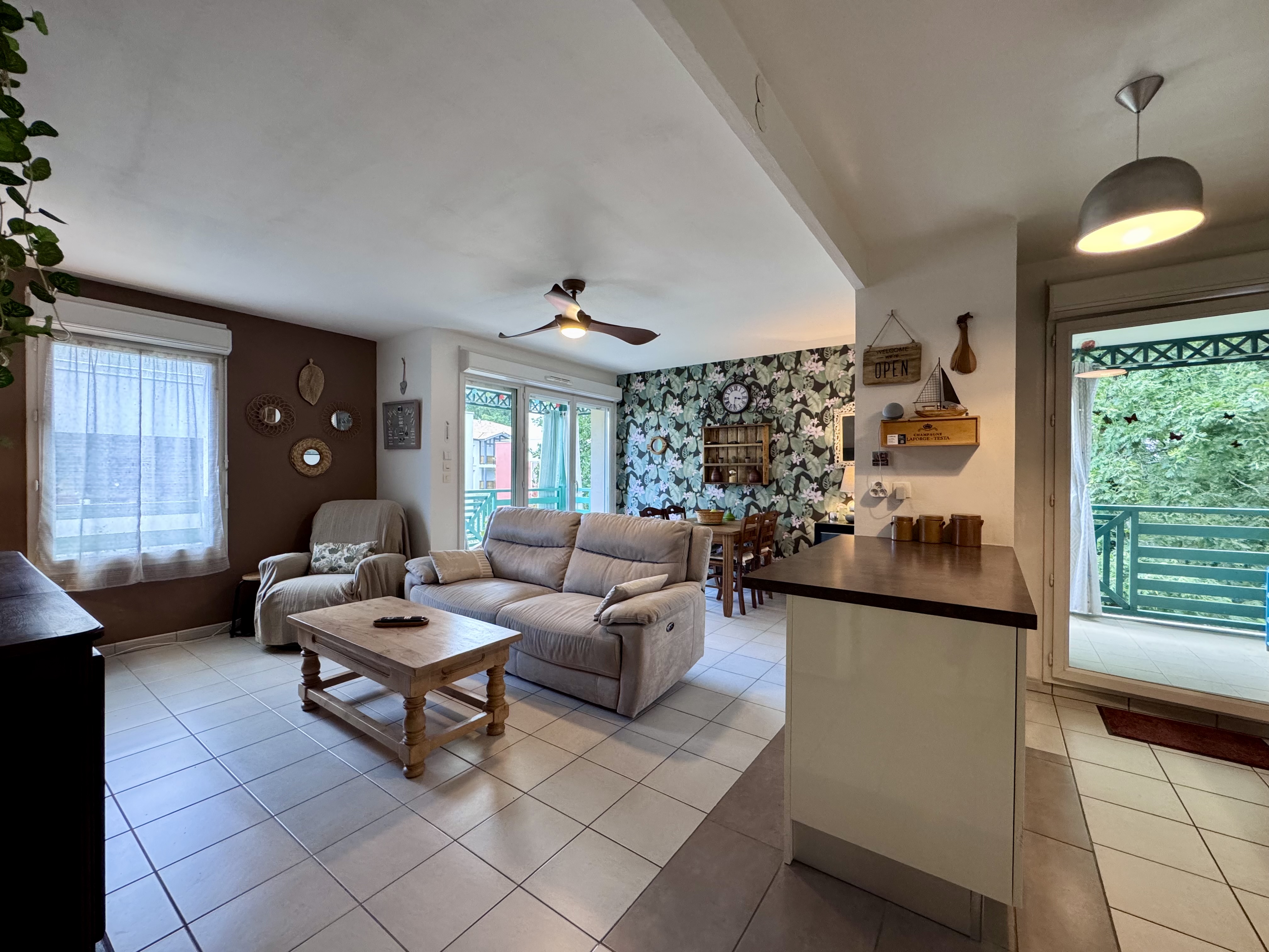 Appartement T3 à vendre à Audenge centre – terrasse ouest et résidence avec piscine