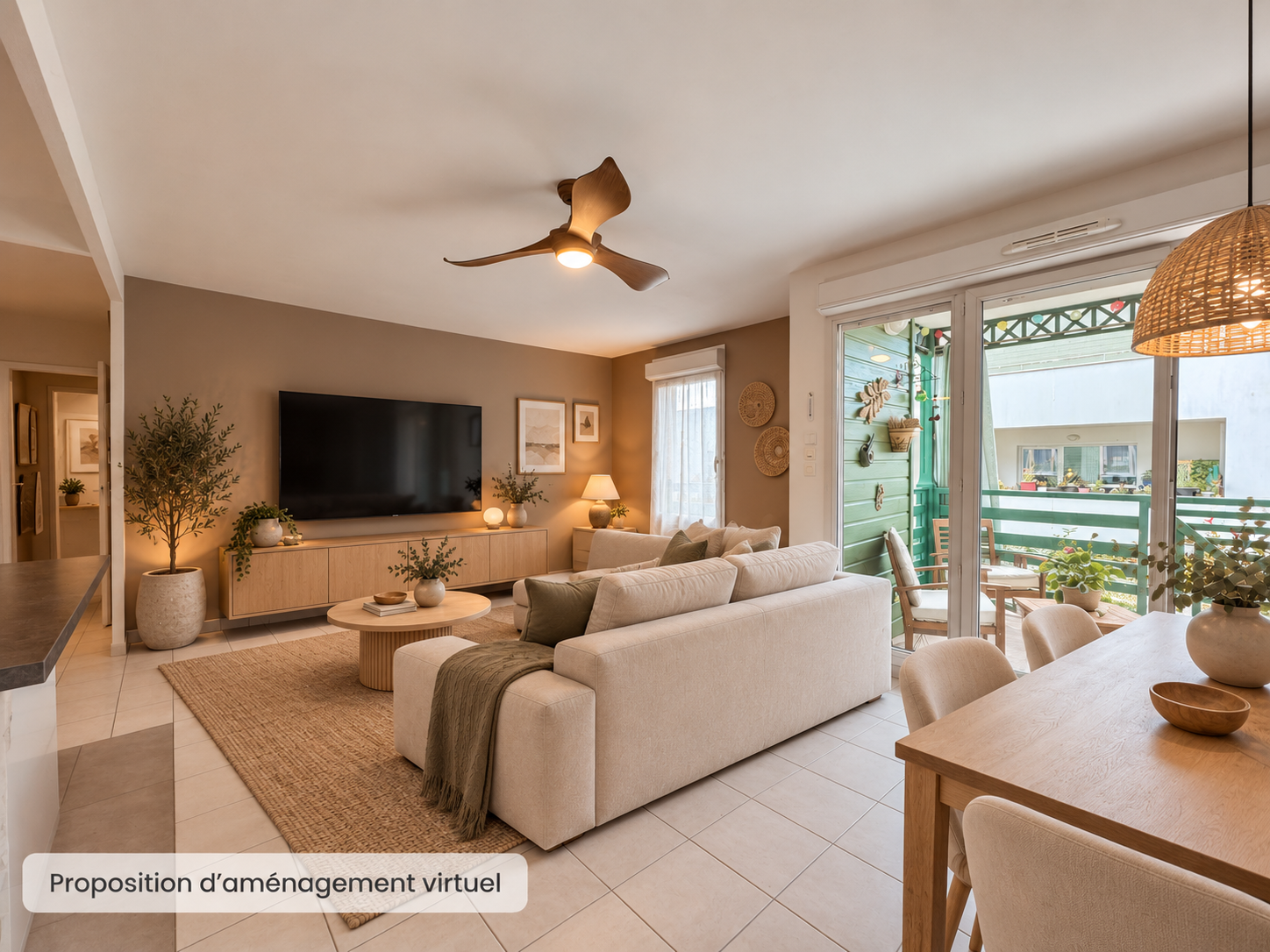 Appartement T3 à vendre à Audenge centre – terrasse ouest et résidence avec piscine
