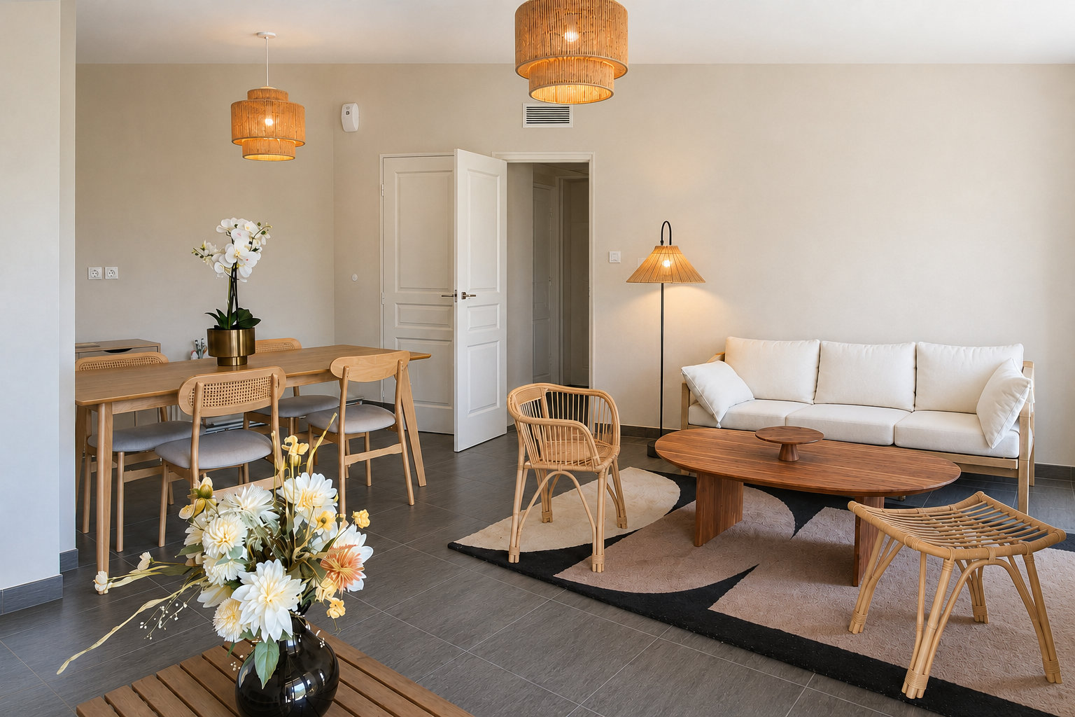 Appartement T3 à vendre à Lanton Cassy – grande terrasse couverte et jardin à 400 m de la plage - Lot 002