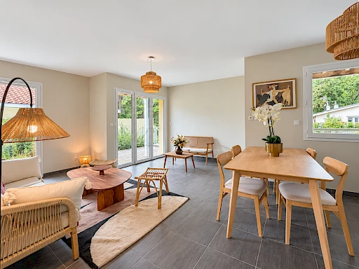 Appartement T3 à vendre à Lanton Cassy – grande terrasse couverte et jardin à 400 m de la plage - Lot 002