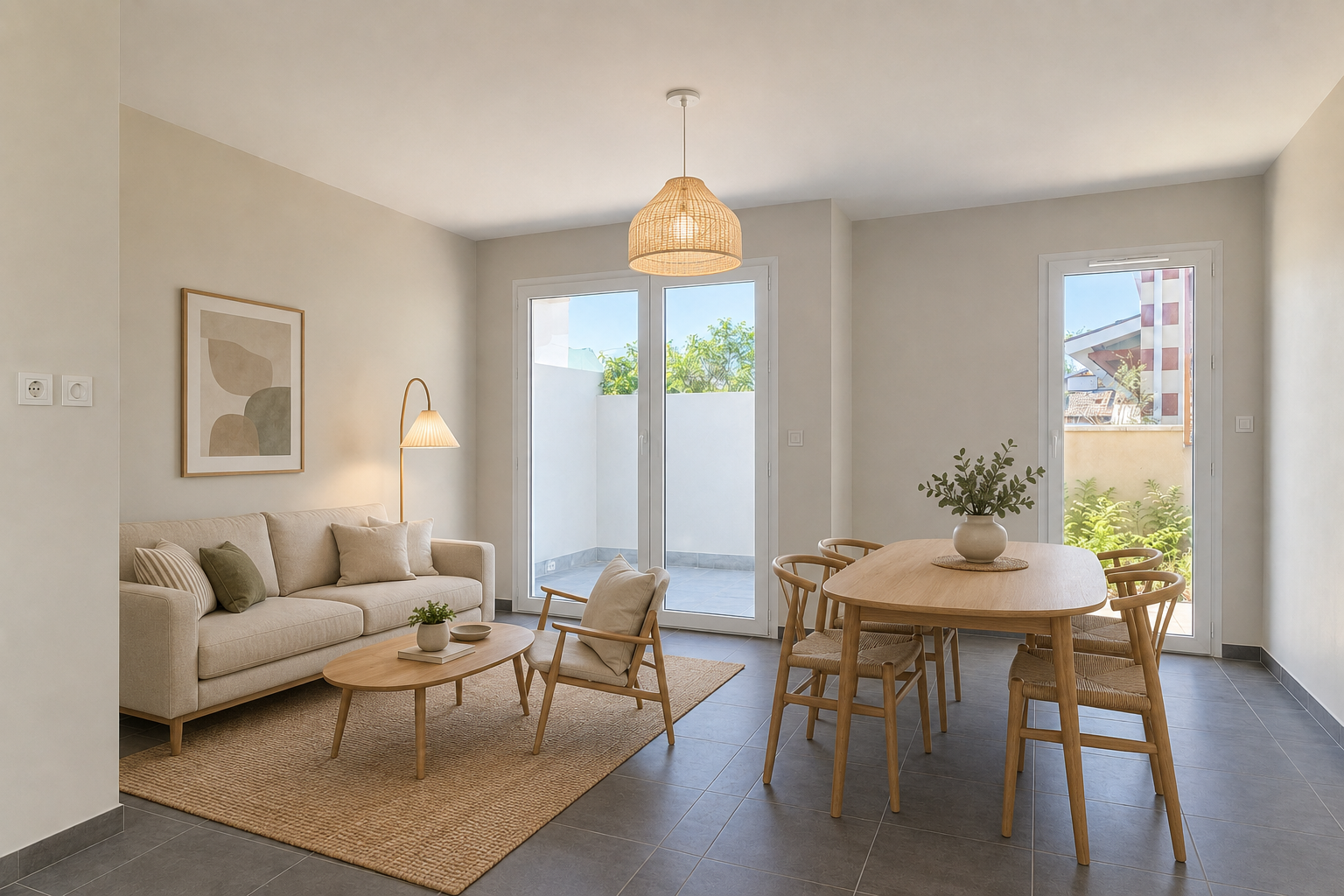 Appartement T3 à vendre à Lanton Cassy – grand jardin et accès indépendant près de la plage - Lot 004
