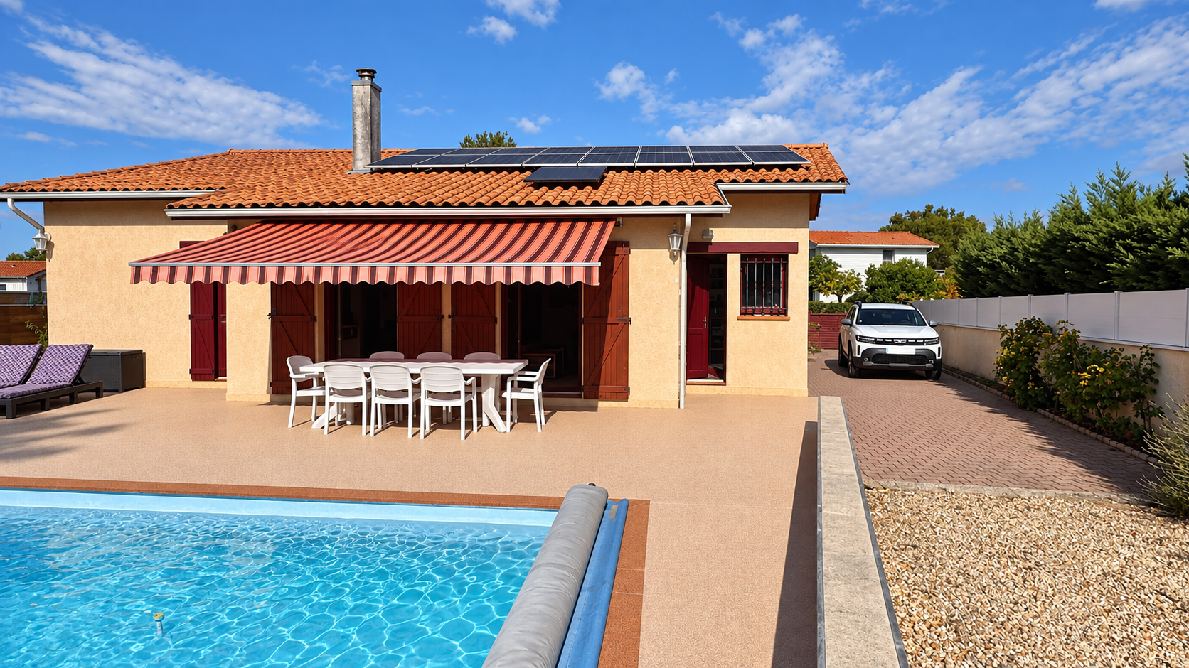 Maison de plain-pied à vendre à Andernos-les-Bains – piscine et jardin dans le quartier des Bruyères