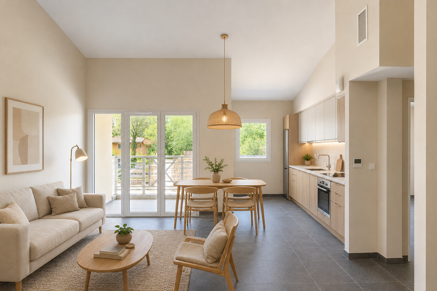 Appartement T3 duplex à vendre à Lanton Cassy – deux balcons et plage Suzette à pied - Lot 104