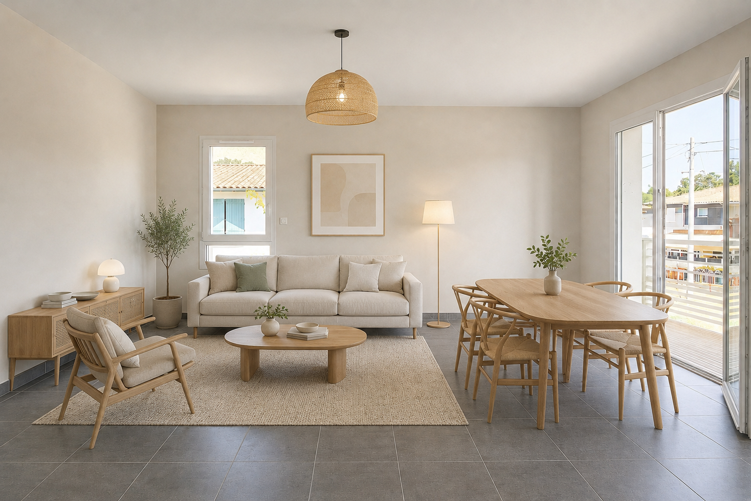 Appartement T3 à vendre à Lanton Cassy – terrasse et stationnement à quelques minutes de la plage - Lot 106