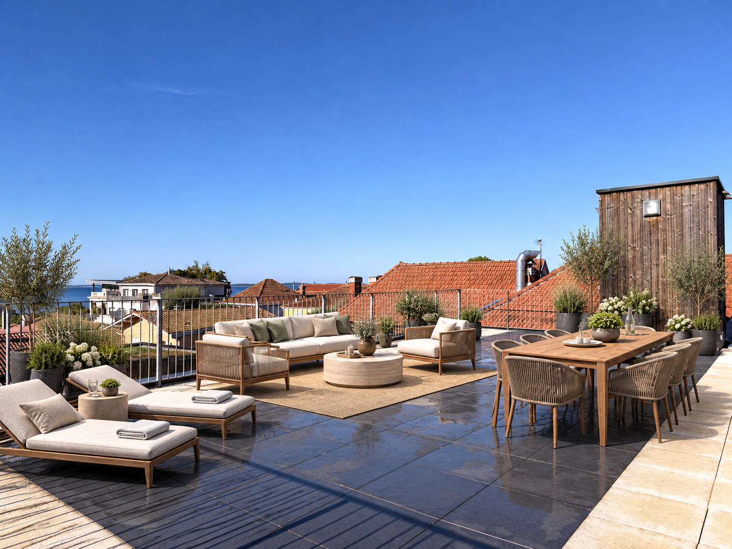 Appartement-loft à Andernos-les-Bains – 288 m², rooftop avec vue sur le Bassin d’Arcachon